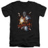 JLA/DEADSHOT - S/S ADULT V-NECK 30/1 - BLACK
