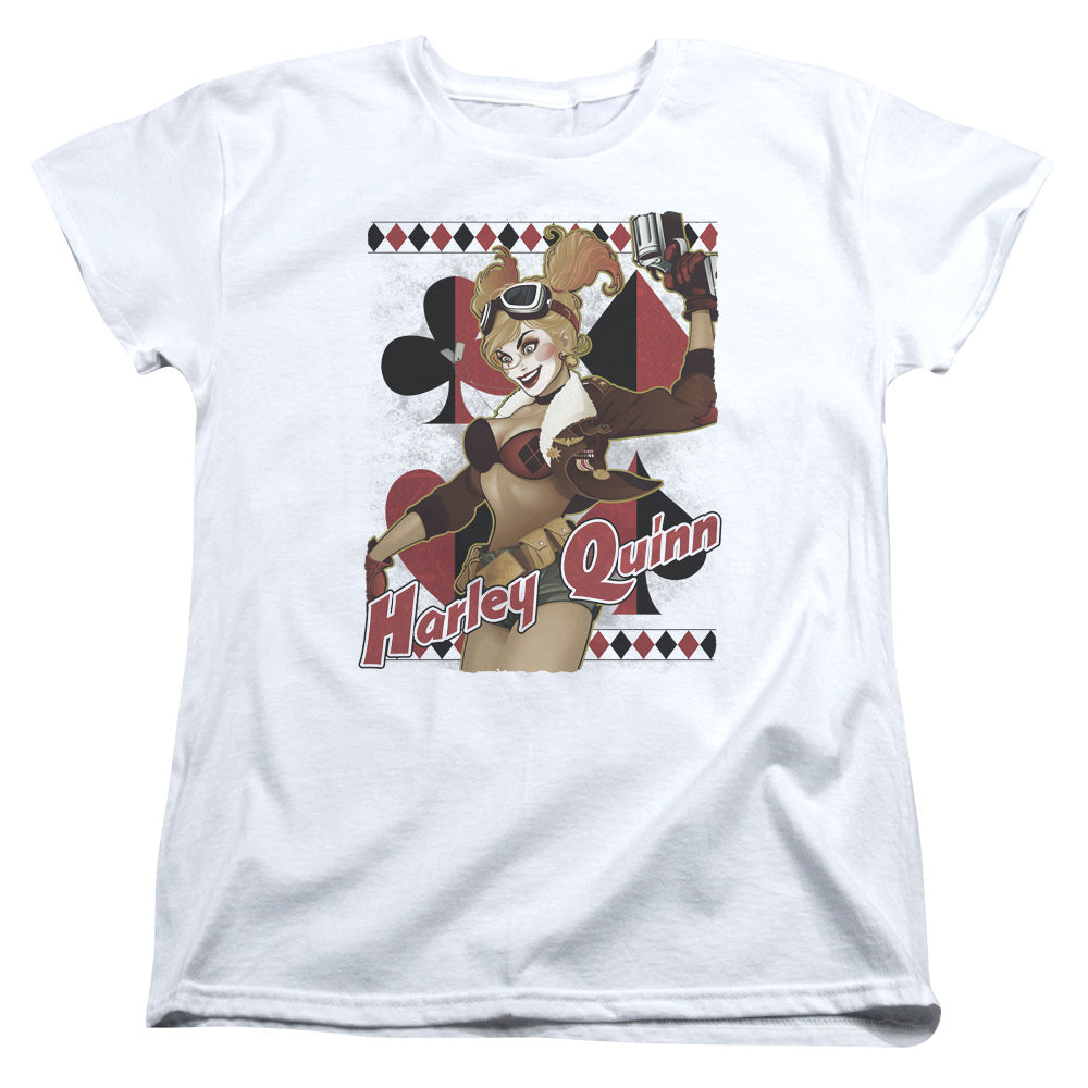 JLA/HARLEY BOMBSHETLL - S/S WOMENS TEE - WHITE