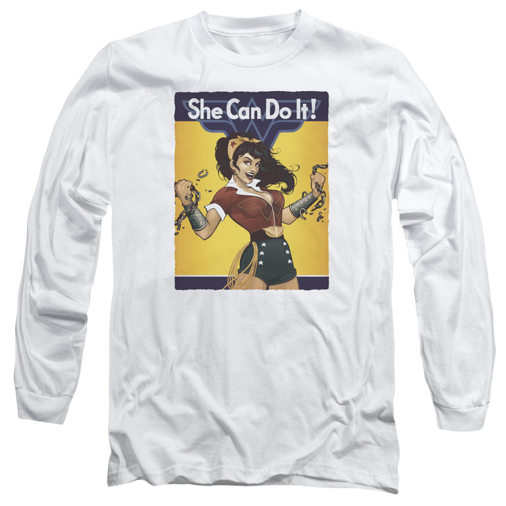 JLA/WONDER BOMBSHELL -  L/S ADULT 18/1  - WHITE