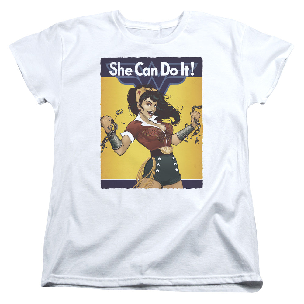 JLA/WONDER BOMBSHELL - S/S WOMENS TEE - WHITE