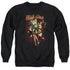 JLA/BAD GIRLS - ADULT CREWNECK SWEATSHIRT - BLACK