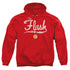 JLA/OLD SCHOOL FLASH - ADULT PULLOVER HOODIE - RED