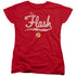 JLA/OLD SCHOOL FLASH - S/S WOMENS TEE - RED