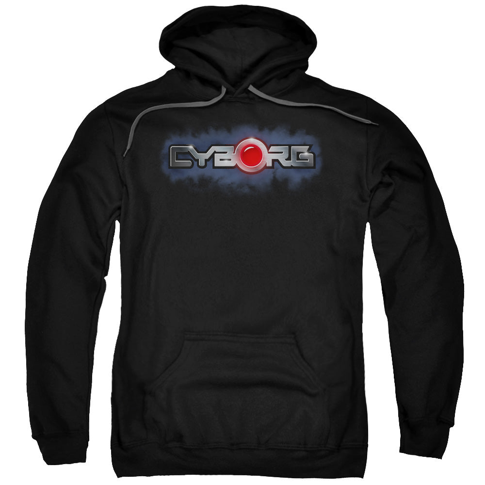 JLA/CYBORG TITLE - ADULT PULLOVER HOODIE - BLACK