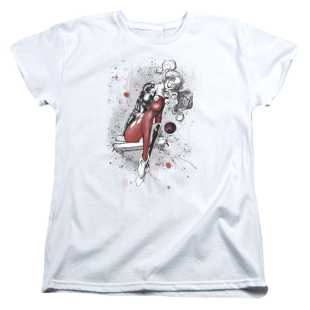 JLA/HARLEY SKETCH - S/S WOMENS TEE - WHITE