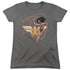 JLA/GLOWING LASSO - S/S WOMENS TEE - CHARCOAL