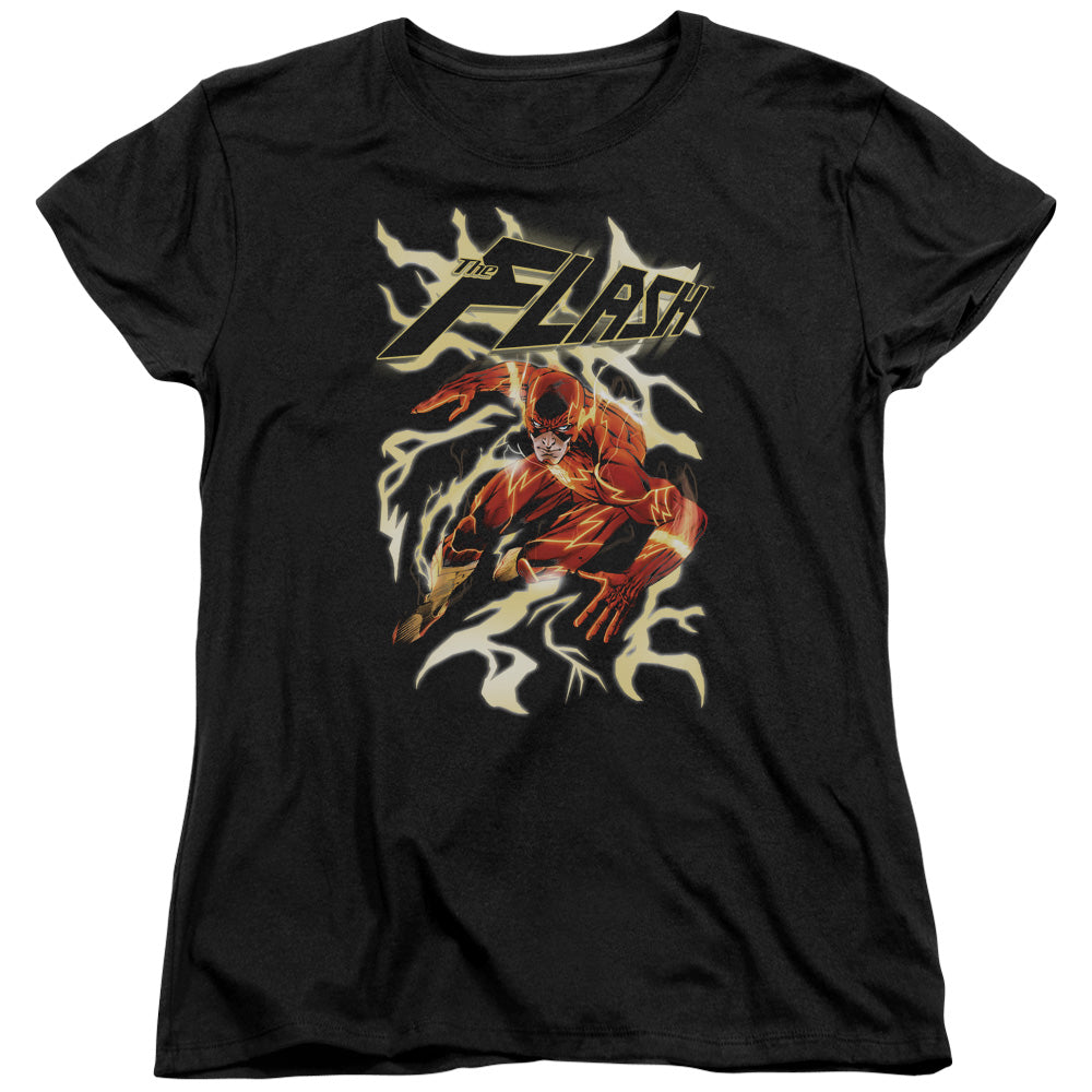 JLA/ELECTRIC RUN - S/S WOMENS TEE - BLACK
