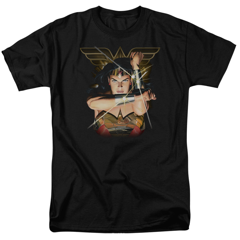 JUSTICE LEAGUE/DEFLECTION - S/S ADULT 18/1 - BLACK