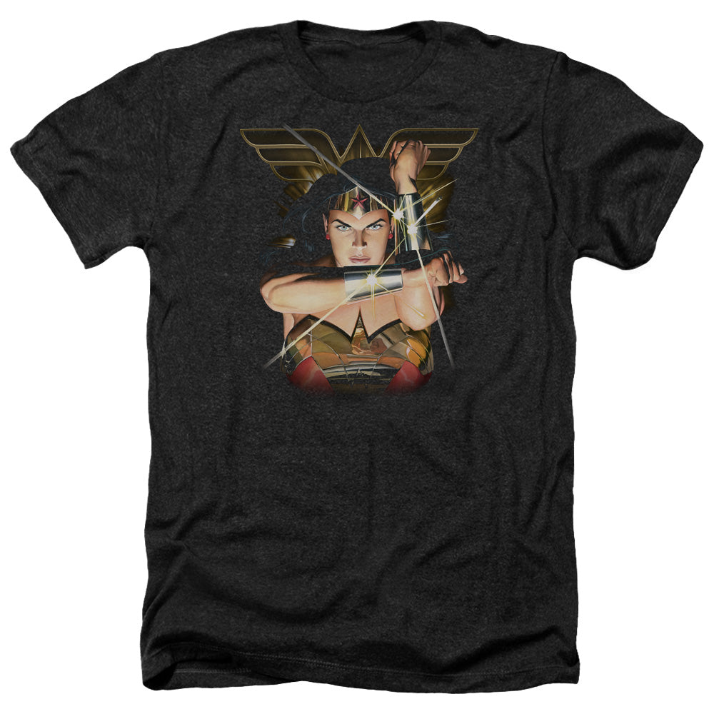 JUSTICE LEAGUE/DEFLECTION - ADULT HEATHER - BLACK