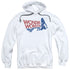 WONDER WOMAN/WW75 SILHOUETTE - ADULT PULLOVER HOODIE - WHITE