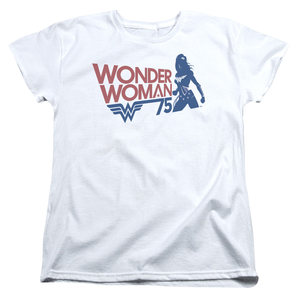 WONDER WOMAN/WW75 SILHOUETTE - S/S WOMENS TEE - WHITE
