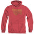 WONDER WOMAN/WONDER WOMAN 75TH ANNIVERSARY GOLD LOGO - ADULT HEATHER HOODIE - RED