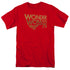 WONDER WOMAN/WONDER WOMAN 75TH ANNIVERSARY GOLD LOGO - S/S ADULT 18/1 - RED