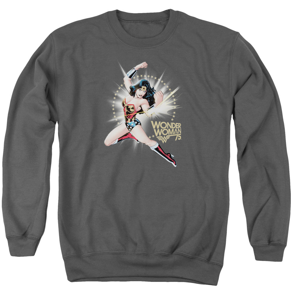 WONDER WOMAN/WW75 THE BRACELETS OF SUBMISSION - ADULT CREWNECK SWEATSHIRT - CHARCOAL