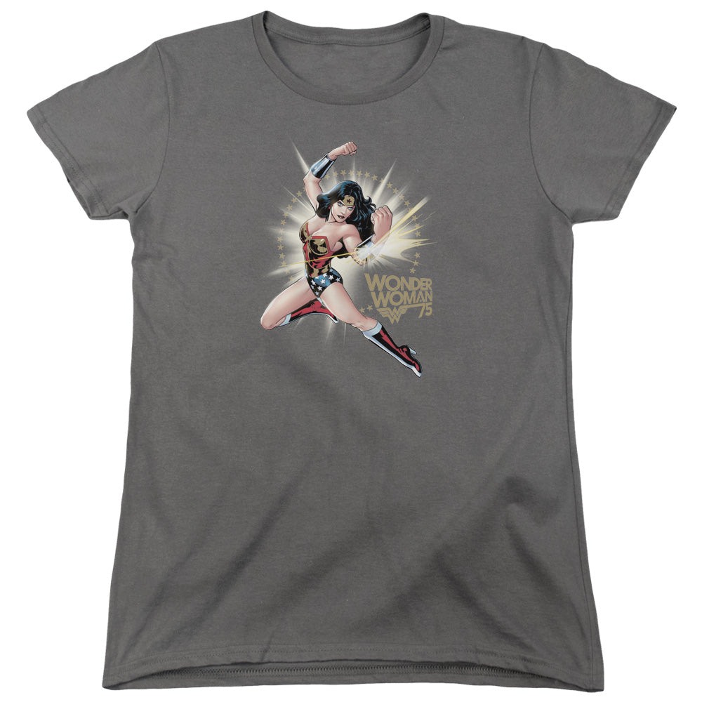 WONDER WOMAN/WW75 THE BRACELETS OF SUBMISSION - S/S WOMENS TEE - CHARCOAL