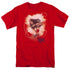 WONDER WOMAN/75TH BURST - S/S ADULT 18/1 - RED