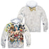 WONDER WOMAN/75TH COLLAGE (FRONT/BACK PRINT) - ADULT POLY PULLOVER HOODIE - MULTI