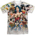 WONDER WOMAN/75TH COLLAGE (FRONT/BACK PRINT) - S/S ADULT POLY CREW - MULTI