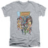 JLA/TEAM UP - S/S ADULT V-NECK 30/1 - ATHLETIC HEATHER