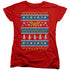 DC WONDER WOMAN/WONDER WOMAN CHRISTMAS SWEATER - S/S WOMENS TEE - RED
