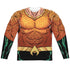 JLA/AQUAMAN REBIRTH UNIFORM (FRONT/BACK PRINT) - L/S ADULT POLY CREW  - MULTI
