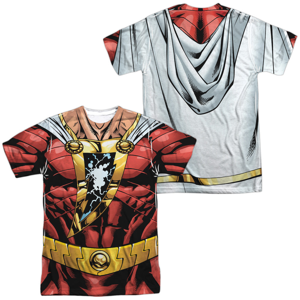 JLA/SHAZAM UNIFORM (FRONT/BACK PRINT) - S/S ADULT POLY CREW - MULTI