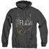 DC FLASH/BOLD FLASH - ADULT HEATHER HOODIE - BLACK