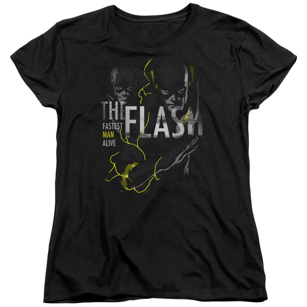 DC FLASH/BOLD FLASH - S/S WOMENS TEE - BLACK