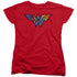 DC WONDER WOMAN/WONDER WOMAN TIE DYE LOGO - S/S WOMENS TEE - RED