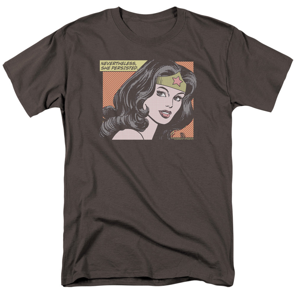 WONDER WOMAN/SHE PERSISTED - S/S ADULT 18/1 - CHARCOAL