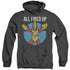 JLA/FIRESTORMS PARTY - ADULT HEATHER HOODIE - BLACK