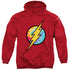 DC FLASH/TIE DYE FLASH LOGO - ADULT PULLOVER HOODIE - RED