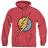 DC FLASH/TIE DYE FLASH LOGO - ADULT HEATHER HOODIE - RED
