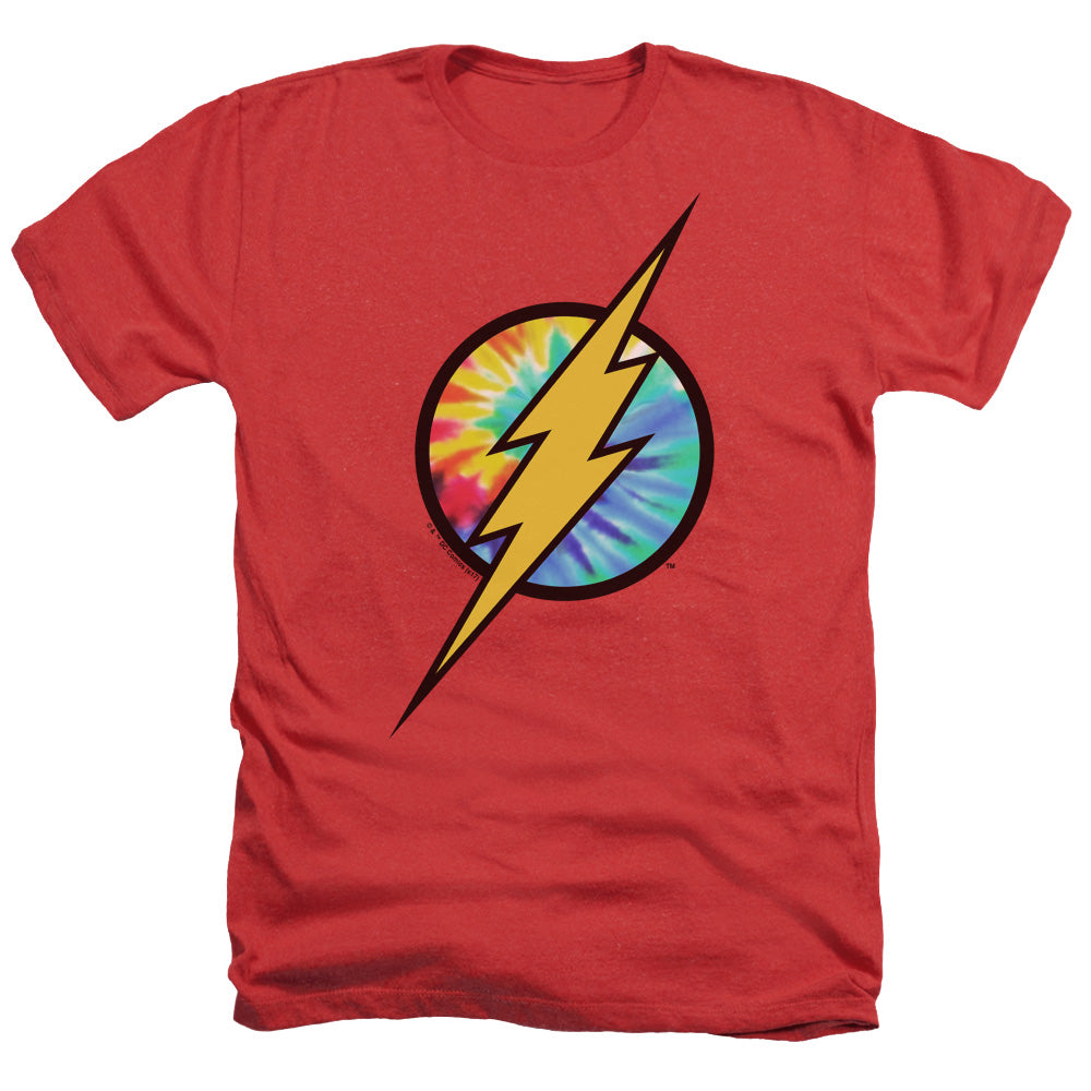 DC FLASH/TIE DYE FLASH LOGO - ADULT HEATHER - RED