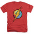 DC FLASH/TIE DYE FLASH LOGO - ADULT HEATHER - RED
