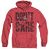 JLA/DONâ€™T CARE - ADULT HEATHER HOODIE - RED