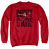 JLA/DONâ€™T CARE - ADULT CREWNECK SWEATSHIRT - RED