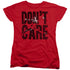 JLA/DONâ€™T CARE - S/S WOMENS TEE - RED