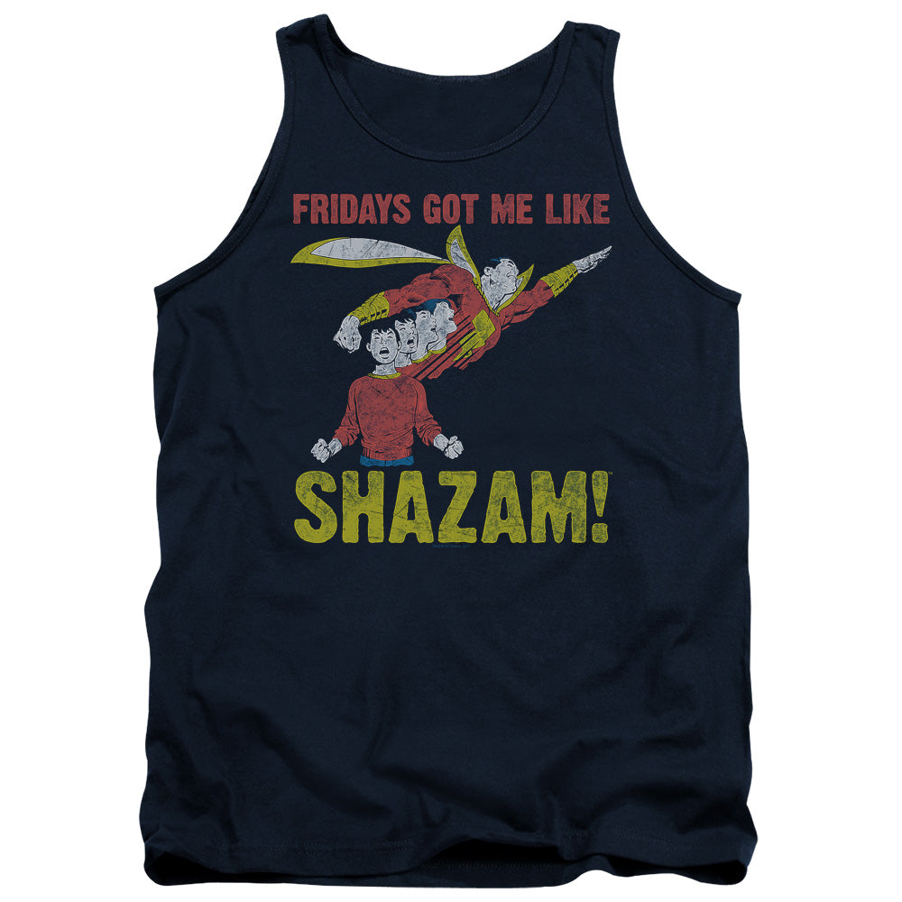 JLA/FRIDAYS GOT ME LIKE - ADULT TANK - NAVY