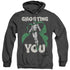 JLA/GHOSTING - ADULT HEATHER HOODIE - BLACK