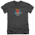 DC FLASH/TOO SLOW - S/S ADULT V-NECK 30/1 - CHARCOAL