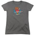 DC FLASH/TOO SLOW - S/S WOMENS TEE - CHARCOAL