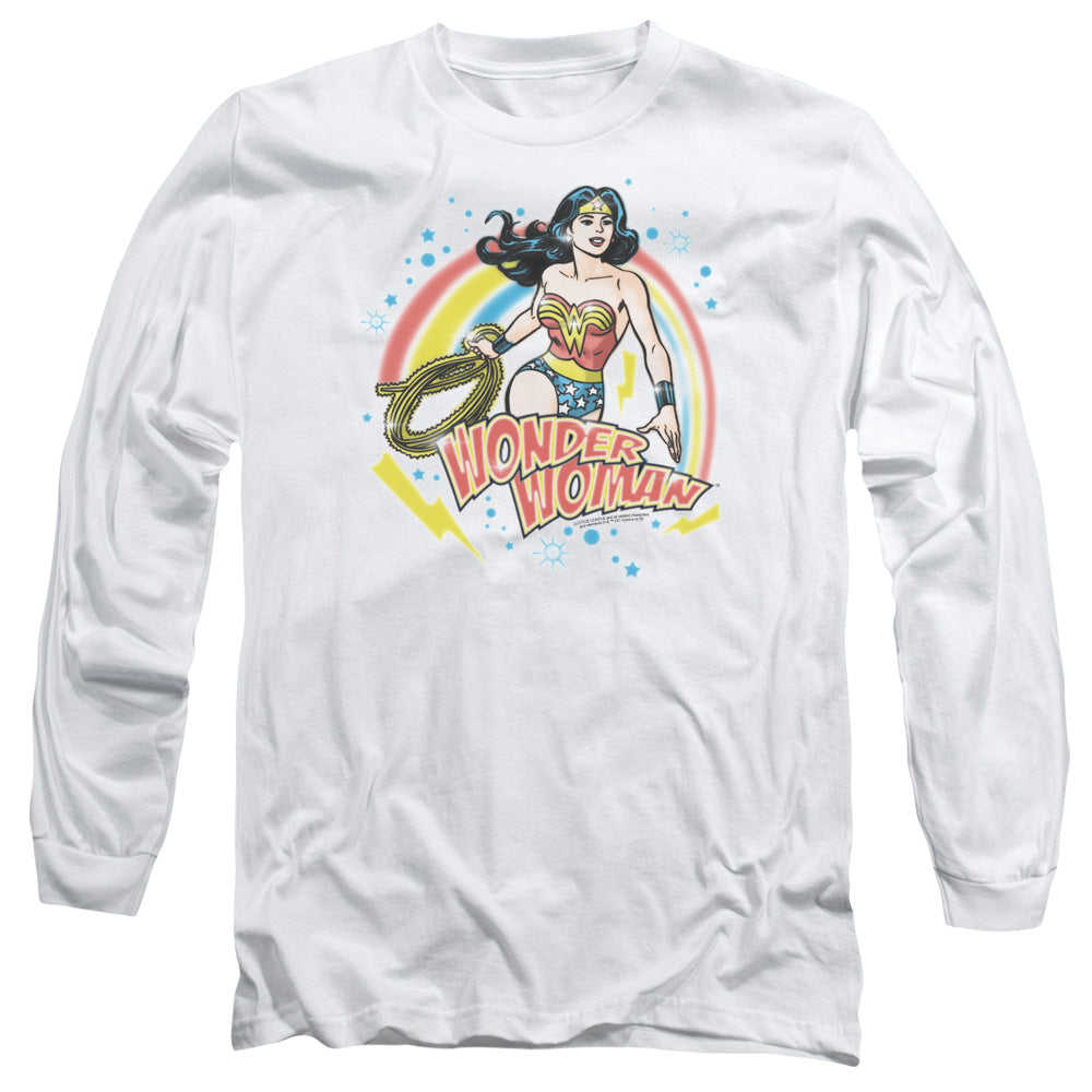 WONDER WOMAN/WONDER AIRBRUSH - L/S ADULT 18/1 - WHITE