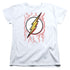 DC FLASH/AIRBRUSH BOLT - S/S WOMENS TEE - WHITE