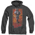 JLA/LOBO POSE - ADULT HEATHER HOODIE - BLACK