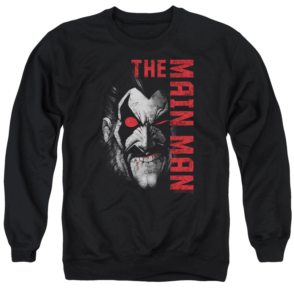 JLA/MAIN MAN - ADULT CREWNECK SWEATSHIRT - BLACK