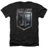 JUSTICE LEAGUE MOVIE/SHIELD LOGO - ADULT HEATHER - BLACK