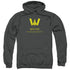JUSTICE LEAGUE MOVIE/WAYNE AEROSPACE - ADULT PULLOVER HOODIE - CHARCOAL
