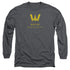 JUSTICE LEAGUE MOVIE/WAYNE AEROSPACE -  L/S ADULT 18/1  - CHARCOAL