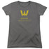 JUSTICE LEAGUE MOVIE/WAYNE AEROSPACE - S/S WOMENS TEE - CHARCOAL